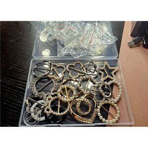18 Pcs Shirt Ties Clips For Women, T Shirt Tie Or Rings Clips For Women For The